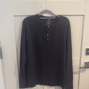 Mack Weldon Dark Gray Long Sleeve Henley